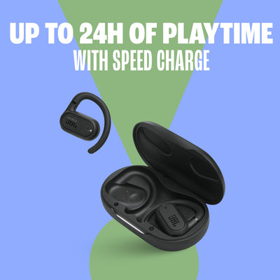 JBL Soundgear Sense – Kabellose Bluetooth-Open-Ear-Kopfhörer – Spritzwassergeschützt und komfortabel – In Schwarz