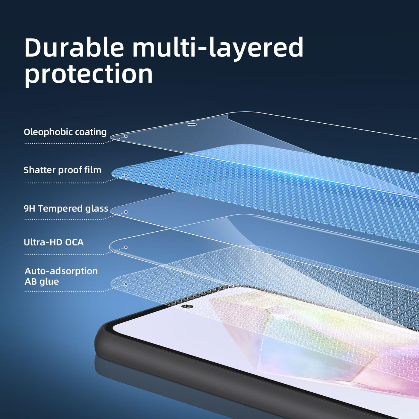 NEW'C 3 Stück, Panzer Schutz Glas für Samsung Galaxy A35 5G (6,6 Zoll), Frei von Kratzern, 9H Härte, HD Displayschutzfolie, 0.33mm Ultra-klar, Ultrabeständig