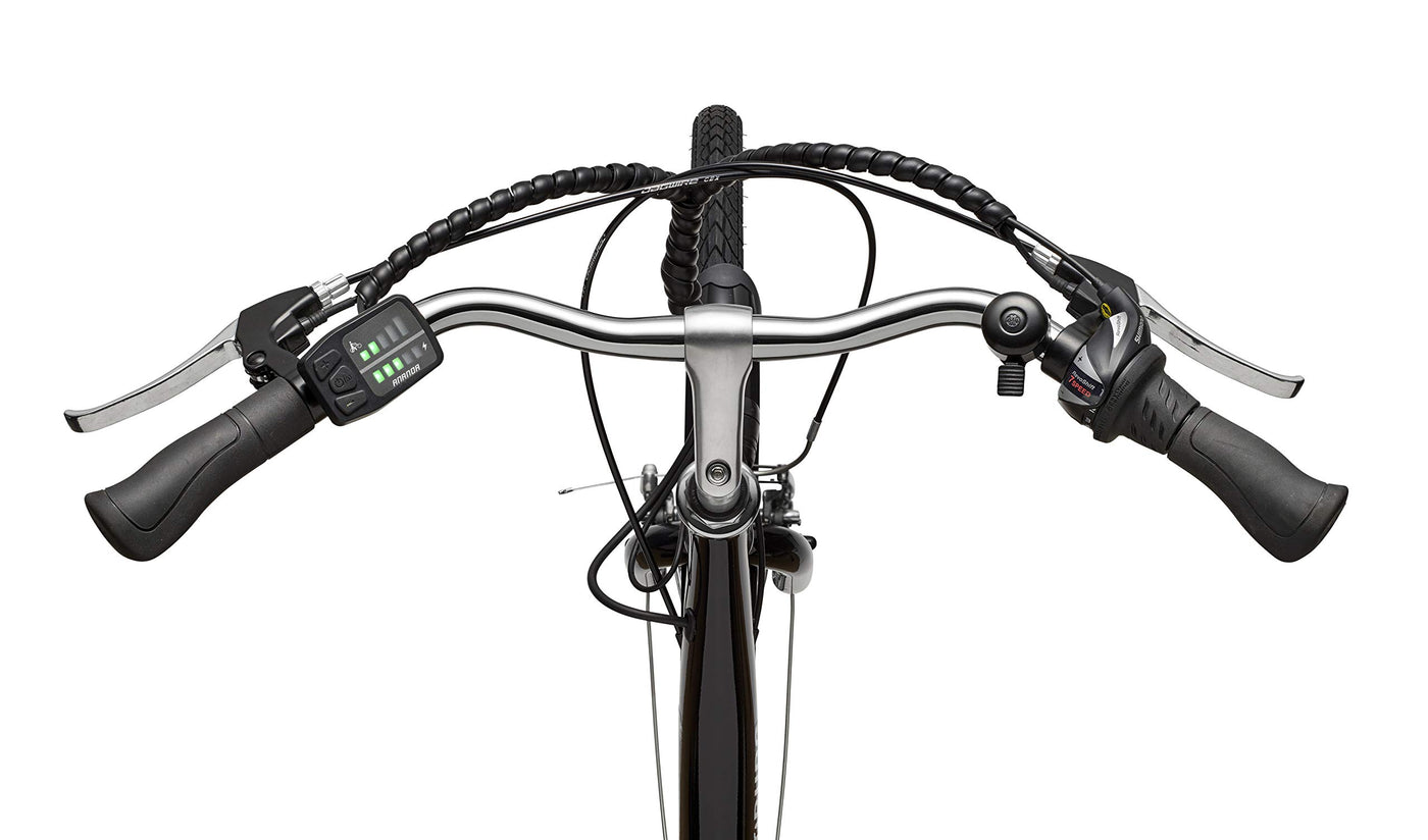 Teutoburg Senne Fahrrad Pedelec Citybike Elektrofahrrad schwarz, E-Bike 28 Zoll, 10,4 Ah/36V Lithium Ionen Akku, 7-Gang Kettenschaltung, inkl. Panzerkabelschloss