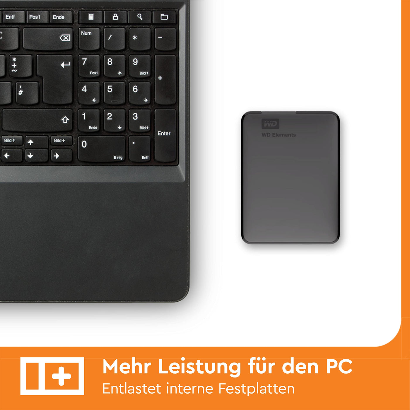 WD Elements Portable externe Festplatte 1 TB (mobiler Speicher, USB 3.0-Schnittstelle, Plug-and-Play, für Windows formatiert) Schwarz