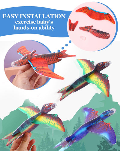 MOPZIJA 4PCS styropor flugzeuge für kinder，Styropor Flugzeuge Kinder Styroporflieger Flieger - flugzeug spielzeug，flugzeug kinder，Wurfgleiter, Flugzeug Segelflugzeug Kinder, Flugzeug Spielzeug