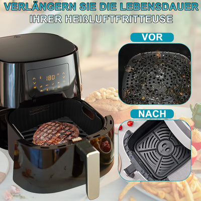 Heißluftfritteuse Zubehör 21cm, Airfryer Zubehör Kompatibel für Philips Airfryer XL 6,2L, COSORI 5,5L 4,7L, Cecotec 6L Airfryer Silikonform Pot, Wiederverwendbar Air Fryer Accessories- 4 stk