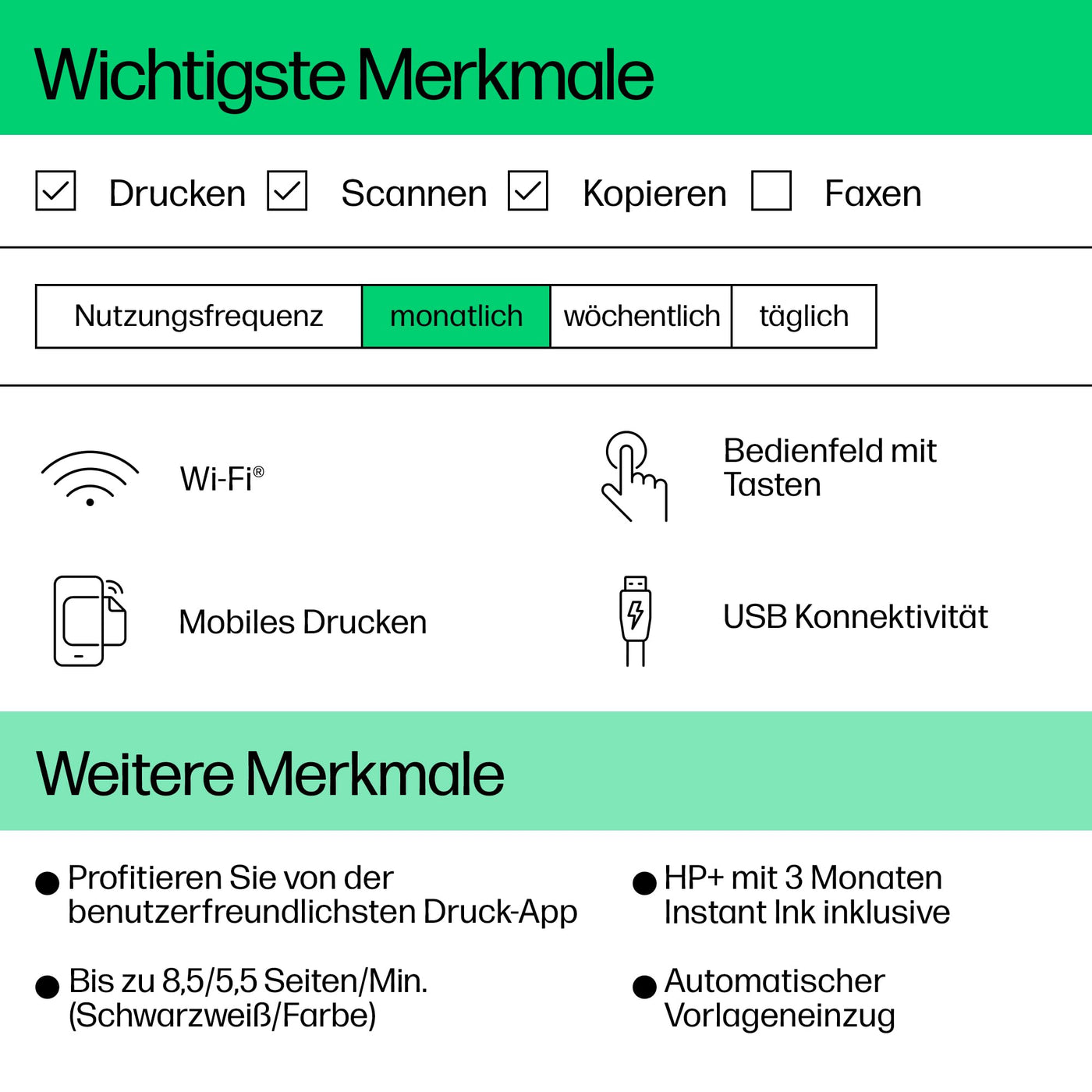 HP DeskJet 4220e Multifunktionsdrucker, 10€ Cashback, 3 Monate gratis drucken mit HP Instant Ink, Drucker, Kopierer, Scanner, Mobiler Faxversand, WLAN, Automatische Dokumentenzuführung, Weiß