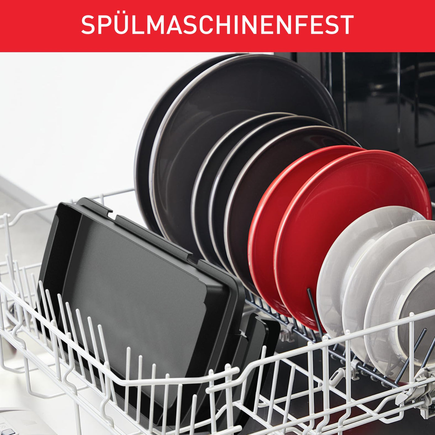 TEFAL OptiGrill Snacking & Baking Backschale, antihaftbeschichtet, wärmeisolierte Griffe, für Brot, Aufläufe, Süßes, etc., OptiGrill + und OptiGrill Elite, schwarz, Backschale XA725870