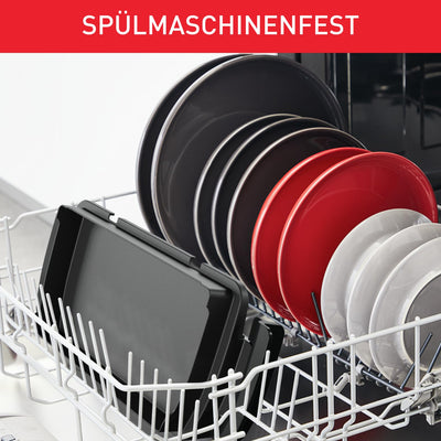 TEFAL OptiGrill Snacking & Baking Backschale, antihaftbeschichtet, wärmeisolierte Griffe, für Brot, Aufläufe, Süßes, etc., OptiGrill + und OptiGrill Elite, schwarz, Backschale XA725870