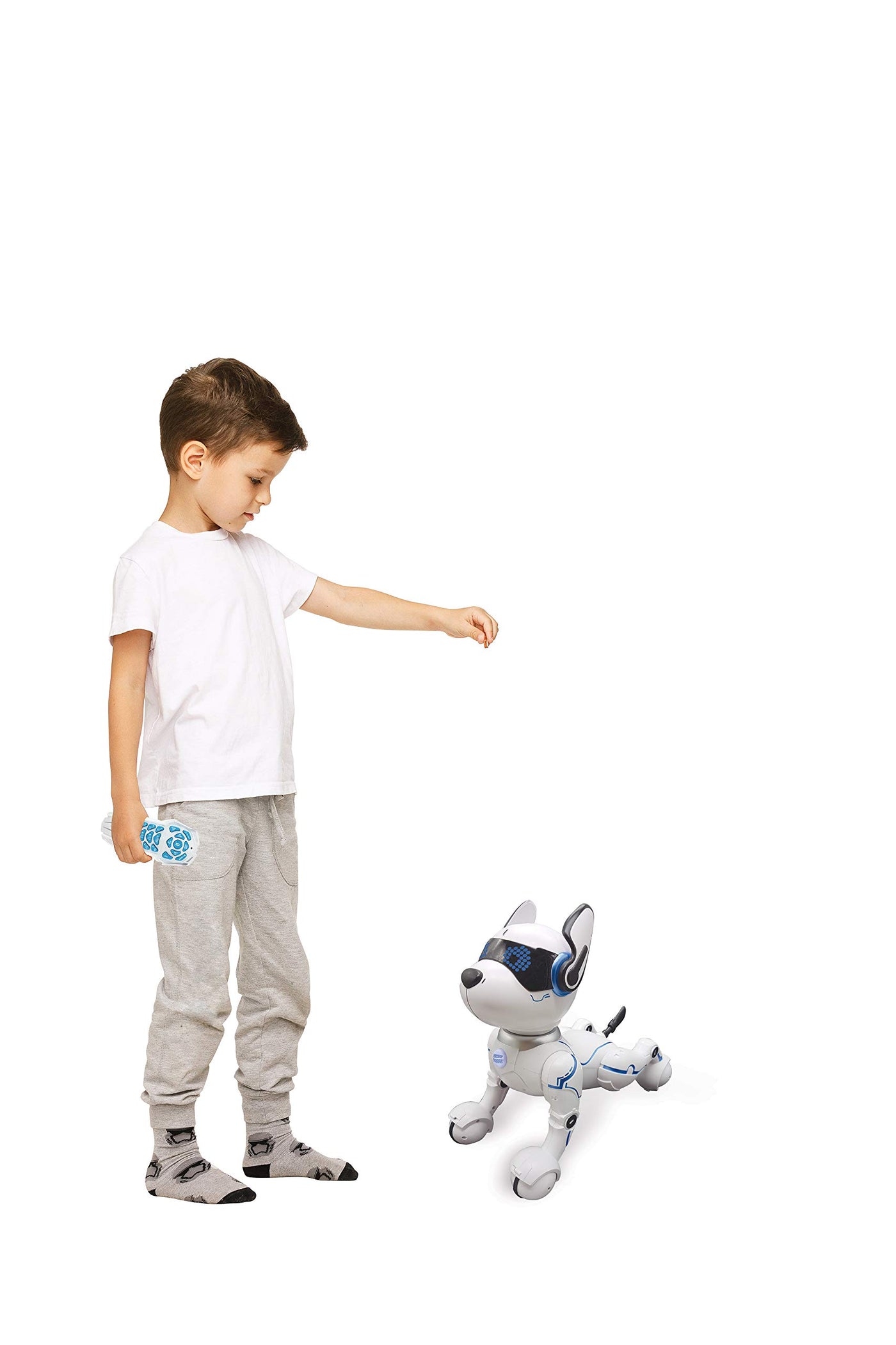 Lexibook Power Puppy - Mein Roboterhund zum Trainieren - Programmierbarer Roboter mit Fernbedienung, Dressurfunktion, Gestensteuerung, Tanz, Musik, Lichteffekte - DOG01