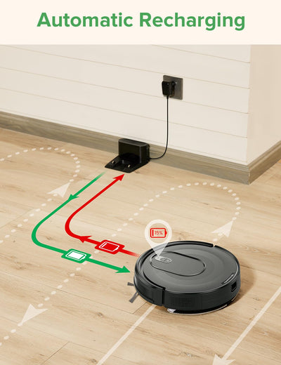 Vexilar W7 Saugroboter mit Wischfunktion 2 in 1, Staubsauger Roboter mit 3000Pa Saugkraft, 120Min Laufzeit Staubsaugerroboter, 3 Reinigungsmodi Roboterstaubsauger, Saugroboter Tierhaare und Hartböden