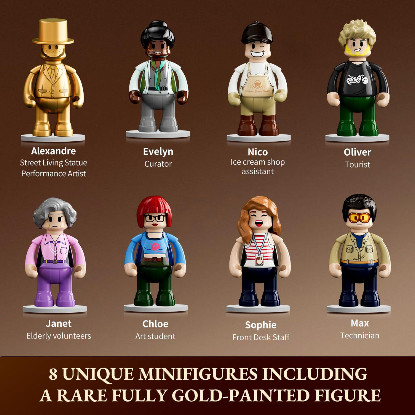 Lumibricks Brick-Kunst-Galerie Beleuchtung Klemmbausteine Haus, 3400Pcs, Modulgebäude am Straßeneck Mit Kunstklassikern&Abnehmbaren 3D-Malerei, Geschenke für Kunstliebhaber,Alter 16+, L9085