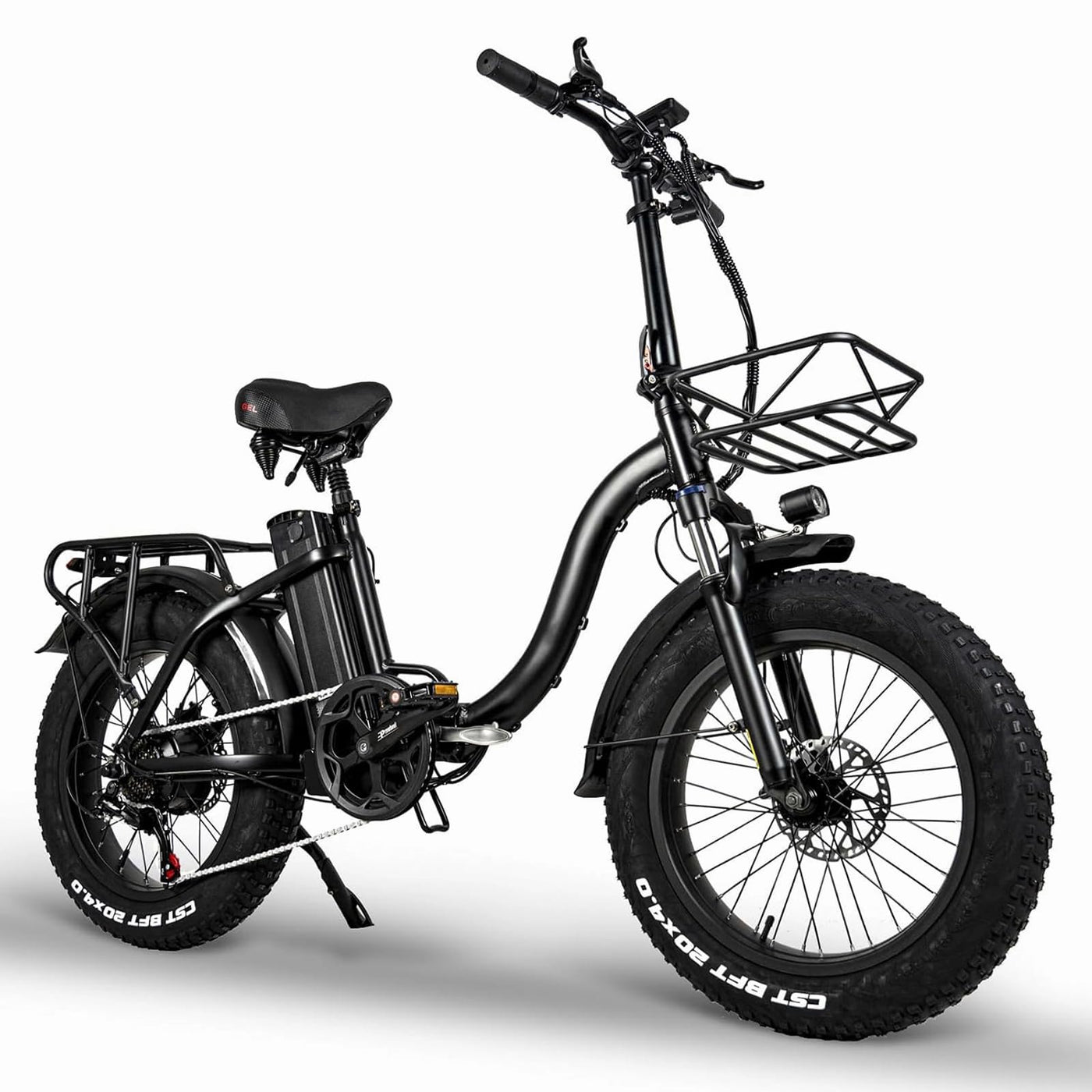 Klapprad E-Bike, E Bike Elektrofahrrad mit 48V/24Ah Samsung-Akku, Bis zu 140KM | Hinterradmotor 48V, 65N.m | Hydraulic Disc Brake | E Klapprad mit Rückspiegel & Korb, Elektrofahrrad für Herren Damen