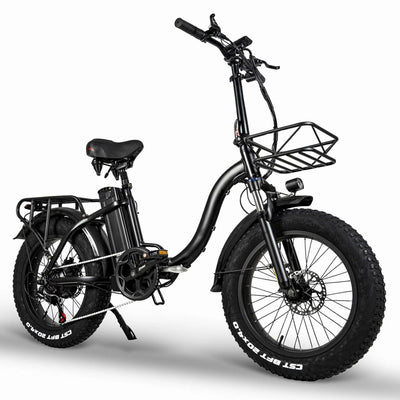Klapprad E-Bike, E Bike Elektrofahrrad mit 48V/24Ah Samsung-Akku, Bis zu 140KM | Hinterradmotor 48V, 65N.m | Hydraulic Disc Brake | E Klapprad mit Rückspiegel & Korb, Elektrofahrrad für Herren Damen