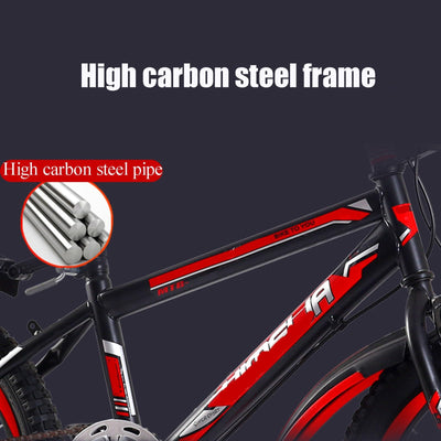 Mountainbike 22 24 Zoll Fahrrad aus Kohlenstoffstahl für Mädchen und Jungen 115-175 cm D,22 inches