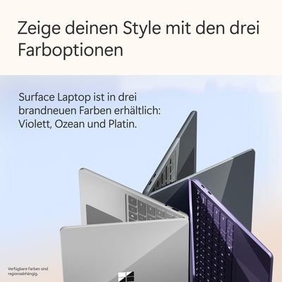 Microsoft Surface Laptop | Copilot+ PC | 13” LCD Touchscreen | Snapdragon® X Plus | 16GB RAM | 256GB Speicher | Neuestes Modell | Platin