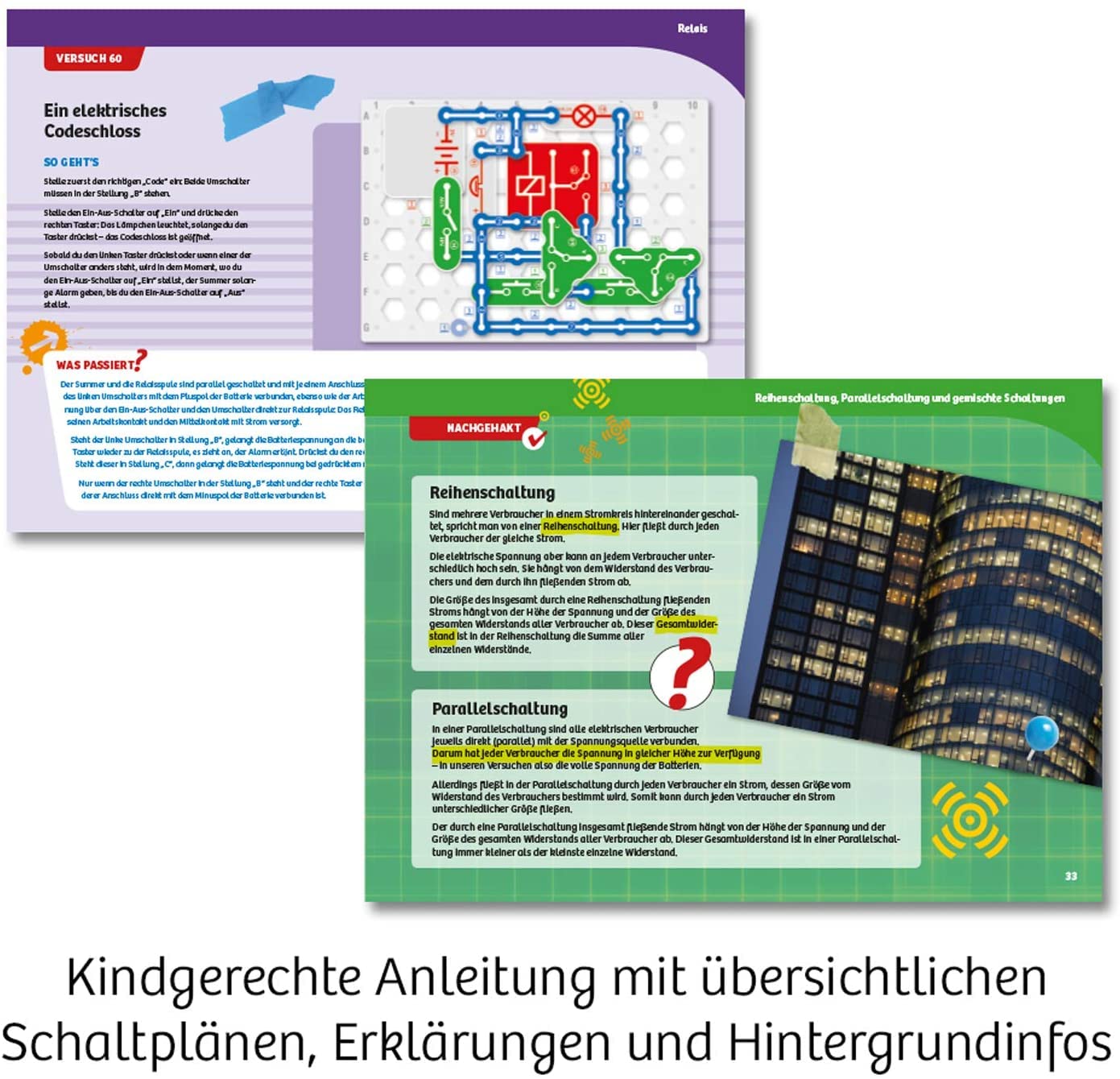 Kosmos 620547 Easy Elektro - Start, Spannende Stromkreise mit Motor und Messgerät erforschen, Experimentierkasten zu Elektrotechnik