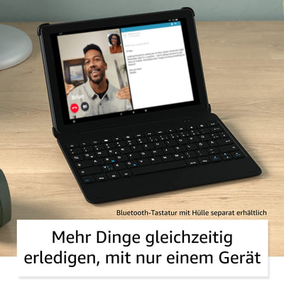Amazon Fire HD 10-Tablet, Zertifiziert und generalüberholt | 25,6 cm (10,1 Zoll) großes Full-HD-Display (1080p), 32 GB, schwarz – mit Werbung |