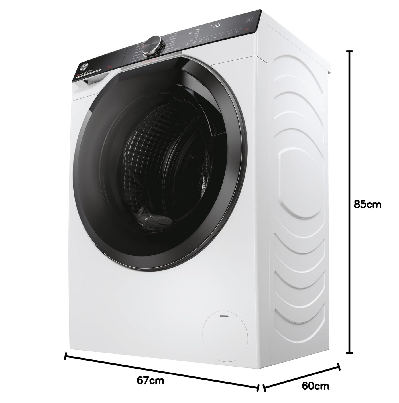 Hoover H-WASH 700 H7W 412MBC-84 Waschmaschine / 12 kg/A/Mix-Power-System/Dampffunktion/Smarte Bedienung via Bluetooth und WiFi