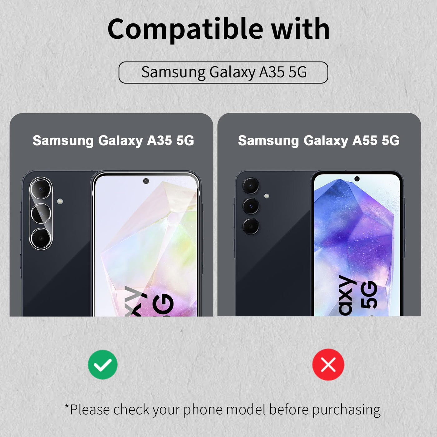 HidWee Schutzfolie kompatibel mit Samsung Galaxy A35 5G für Panzerglas mit Rahmen Positionierhilfe, 3 Stück Schutzglas & 2 Stück Kameraschutz, 9H Härte Panzerfolie, Anti-Bläschen HD Displayschutz