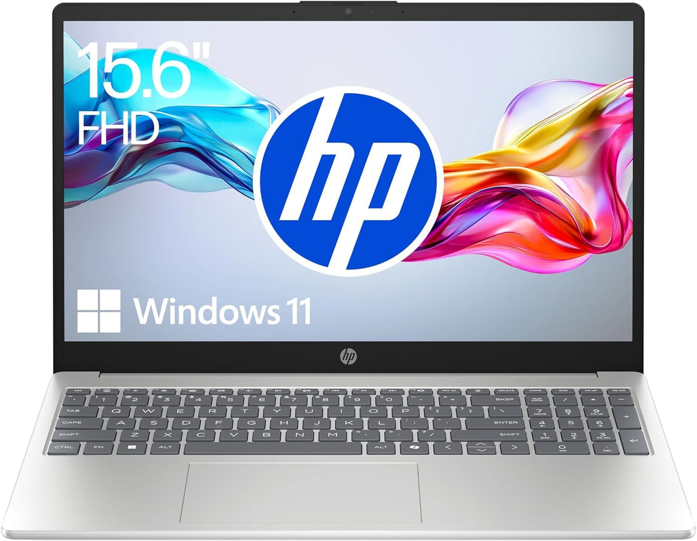 HP Laptop | 15,6" FHD Display | Intel Core i5-1334U | 16 GB DDR4 RAM | 512 GB SSD | Intel Iris Xe Graphics | Windows 11 Home | QWERTZ | Natural Silver