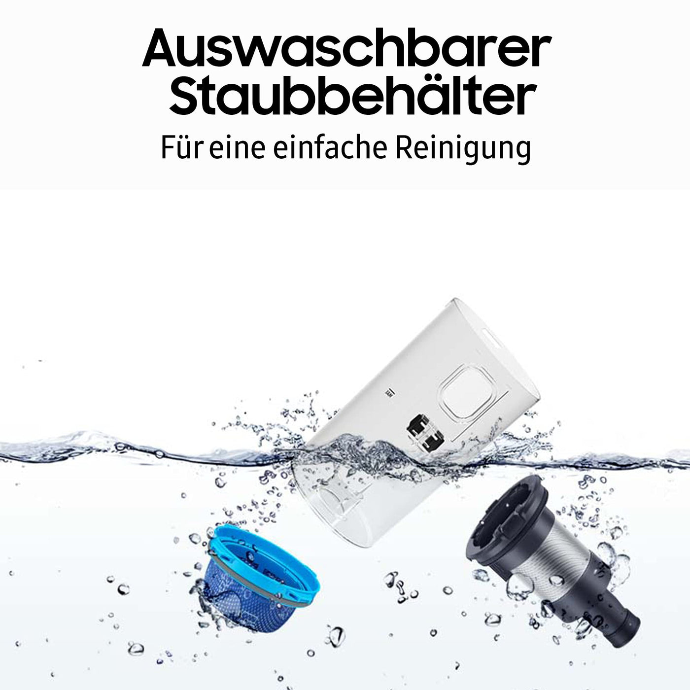 Samsung Jet 75 pet extra VS20T7562R5/EG, Akku-Handstaubsauger inklusive Ersatzakku, kabellos, beutellos, max. 200 W, wechselbarer 21.9V Li-Ion Akku, 0,8 Liter, ChroMetal Silber