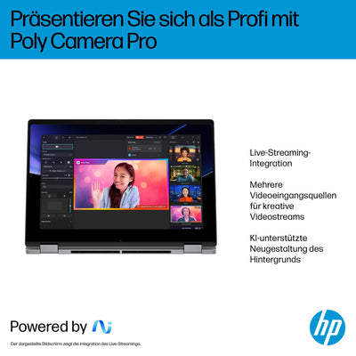 HP OmniBook X Flip 2in1 Next Gen AI Laptop| AMD Ryzen AI 7 350 (8C) | dedizierte NPU für KI | 50 NPU Tops | Copilot+ PC | 14" 3K 2880x1800 OLED-Touchscreen | 16GB | 1TB SSD | Win11 | QWERTZ | Silber