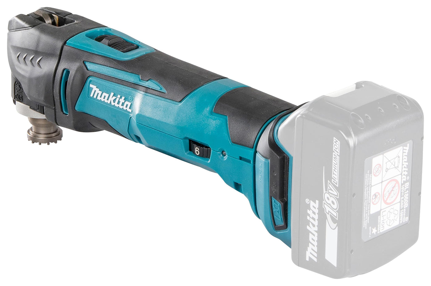 Makita DTM51Z Akku-Multifunk.Werkzeug 18,0 V (ohne Akku, ohne Ladegerät, ohne Zubehör), Blau