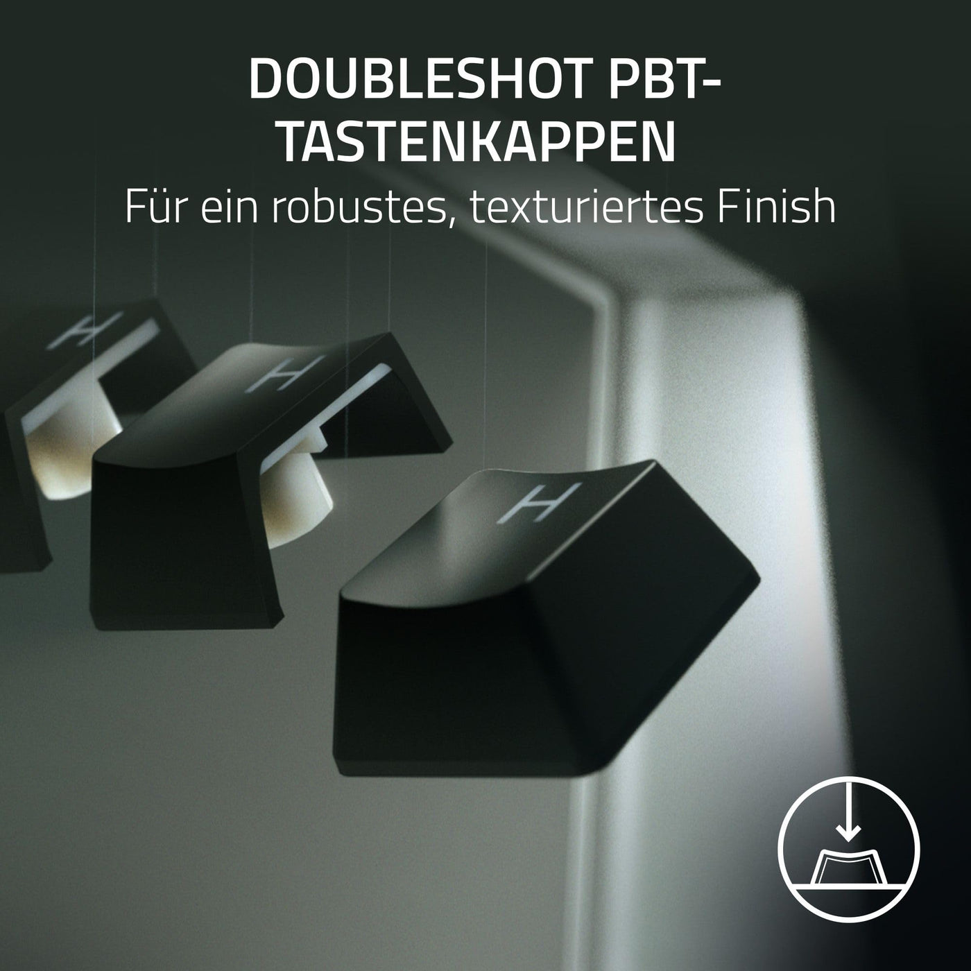 Razer Huntsman V2 Tenkeyless (Red Switch) - Optische Gaming-Tastatur ohne Ziffernblock (Lineare Optische Switches, Doubleshot PBT-Tastenkappen, Handballenauflage) QWERTZ DE-Layout | Schwarz