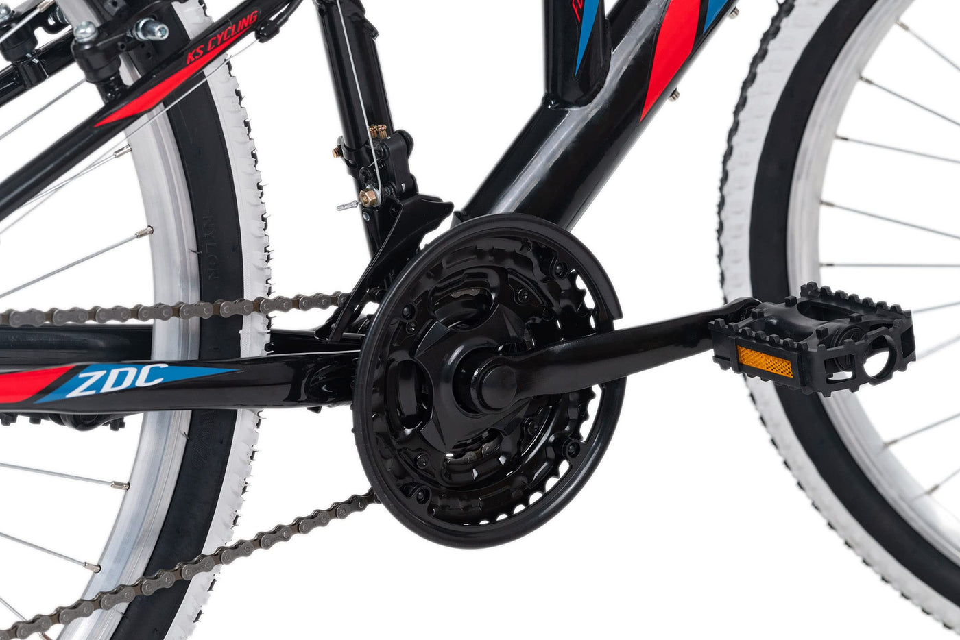 KS Cycling Mountainbike Fully 26'' Zodiac Schwarz-Rot RH 48 cm