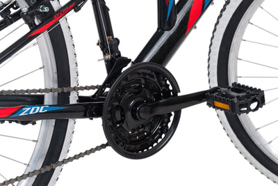 KS Cycling Mountainbike Fully 26'' Zodiac Schwarz-Rot RH 48 cm