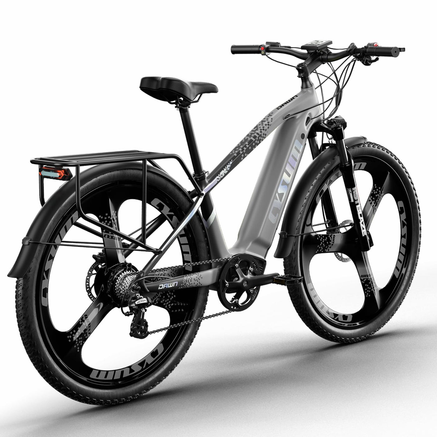 cysum Speedy Elektrisches Mountainbike für Erwachsene, Lithium-Akku 48 V, 672 Wh, Reichweite 100 km, Drehmoment 75 Nm, 25 km/h, hydraulische Scheibenbremse (29 Zoll)