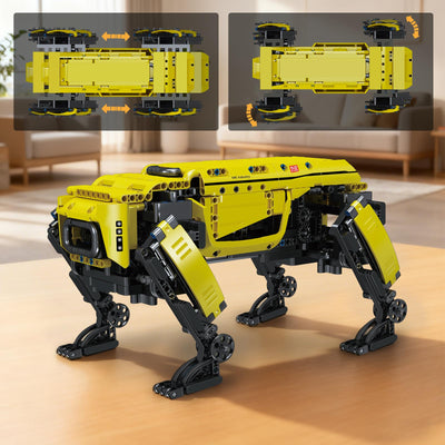 Mould King 15066 Technik Mechanischer Hund Bausteine Modell, 936 Teile Ferngesteuerte Roboter Hundespielzeug Bausatz, Klemmbausteine Bauset als Spielzeug/Geschenk