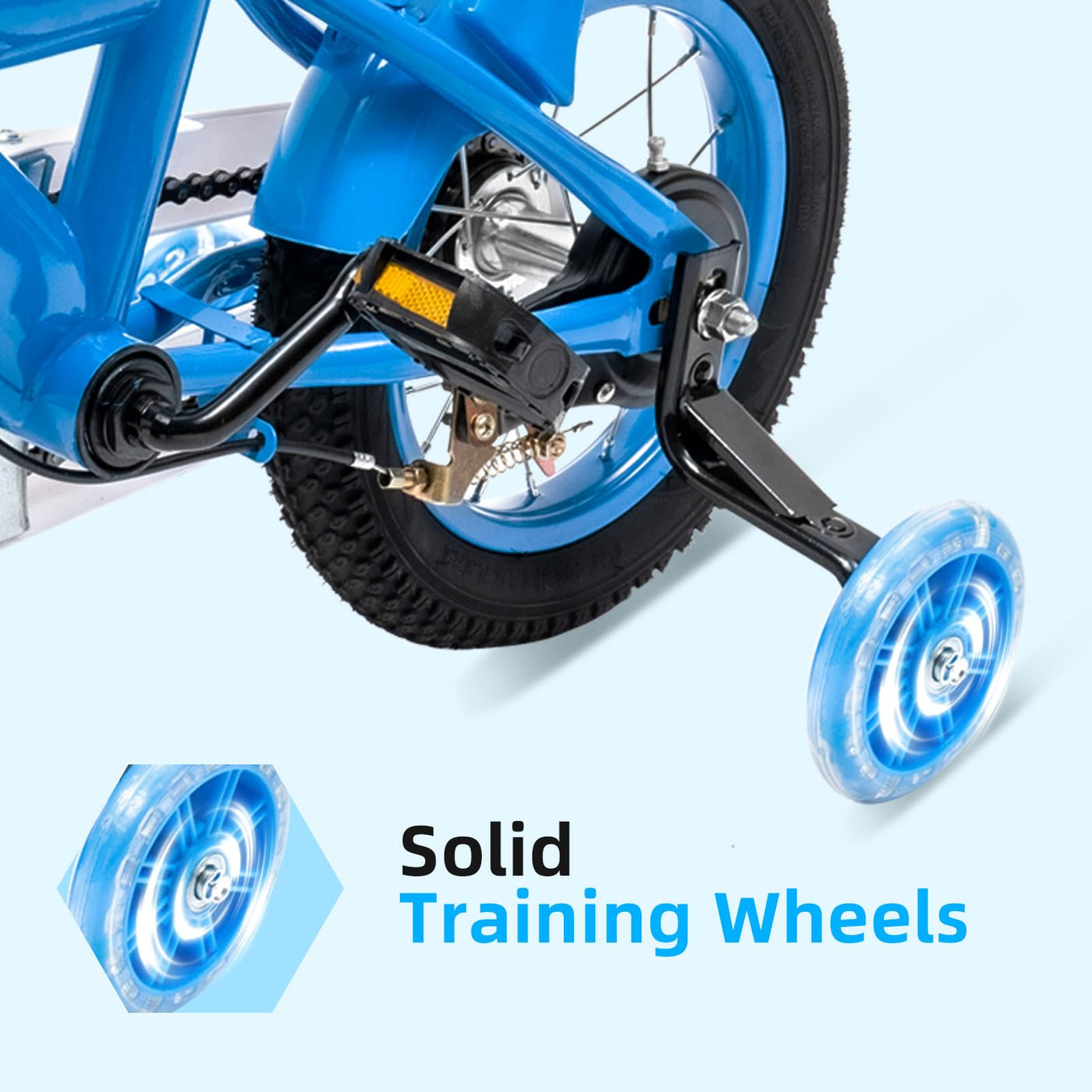 OUKANING Kinderfahrrad 12 Zoll Fahrrad für Kinder Junge Mädchen Kinderrad Blau Fahrrad zum Geburtstag, Weihnachten, Nikolaus, Ostern Geschenk für Jungen