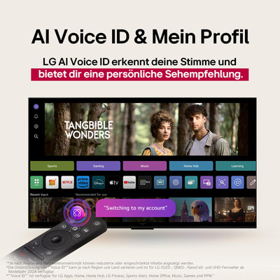 LG OLED55G57LW TV 55 Zoll (139 cm) 4K OLED evo AI TV (α11 Gen2 4K AI Prozessor, webOS 25, 120Hz (VRR bis zu 165Hz)) [Modelljahr 2025]