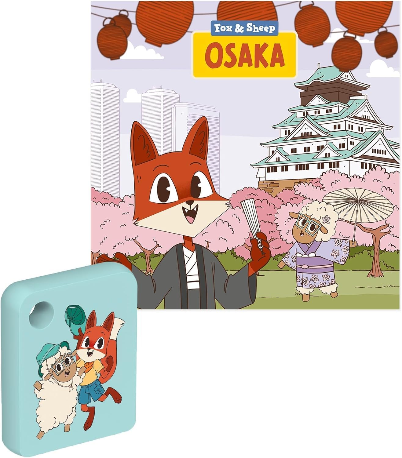 Galakto - Kinder Musik- und Hörspielplayer für zuhause und unterwegs, inkl. 2 Token “Peppa Pig” / “Fox & Sheep”, ohne Internet überall hörbereit, kinderleichte Bedienung, Lange Akkulaufzeit