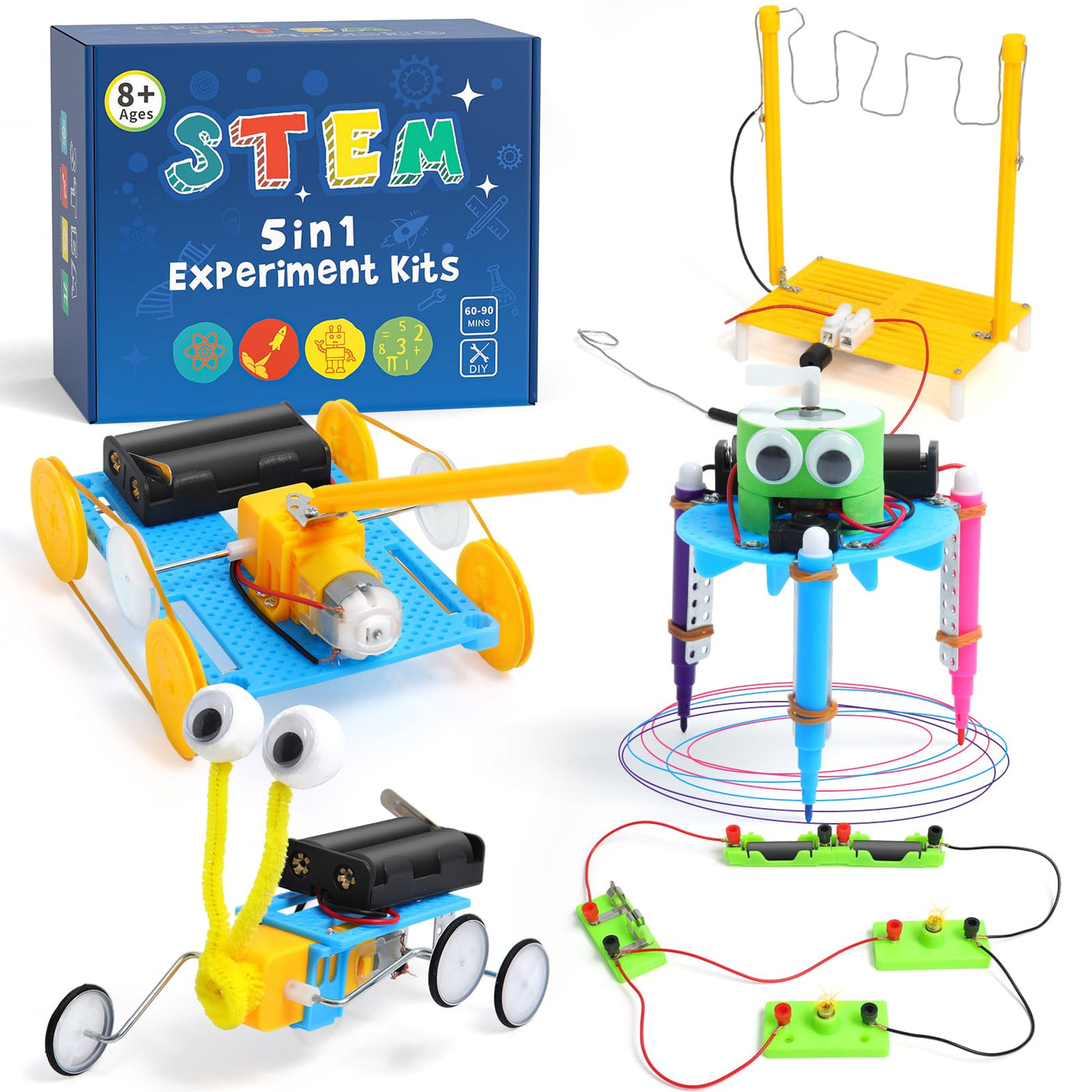 Experimente für Kinder ab 8 9 10 11 12, Elektronik Baukasten, Experimentierkasten, Elektro Baukasten, Bausatz Kinder Spielzeug Geschenke ab 8-14 Jahre Jungen