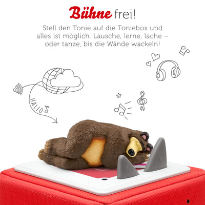tonies Hörfigur für Toniebox, Mascha und der Bär – Winterschlaf für alle + 5 weitere quirlige & lustige Geschichten, Hörspiel für Kinder ab 4 Jahren, Spielzeit ca. 50 Minuten