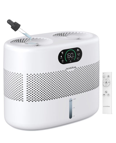 Luftbefeuchter große Räume bis ca. 56m² Verdampfer Luftbefeuchter Ohne Sprühnebel 7,6L Top Fill Luftbefeuchter bis 40H, Fernsteuerbares Humidifier für Kinderzimmer mit 45dB Leise für Schlafzimmer