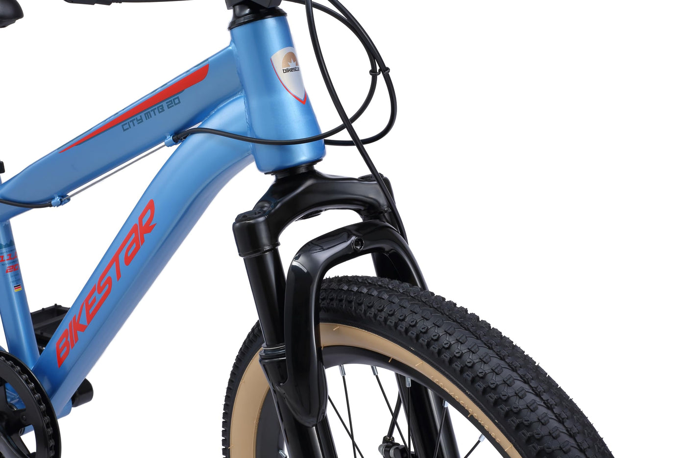 BIKESTAR Kinder Fahrrad Mountainbike 7 Gang Shimano, Scheibenbremse ab 6 Jahre | 20 Zoll Kinderrad MTB | Blau