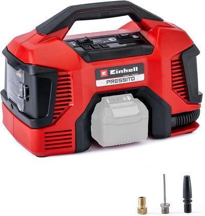 Einhell Hybrid-Kompressor PRESSITO Power X-Change (18 V, max. 11 bar, 31 cm Schlauchlänge, inkl. 3-tlg. Adapter-Set, ohne Akku)