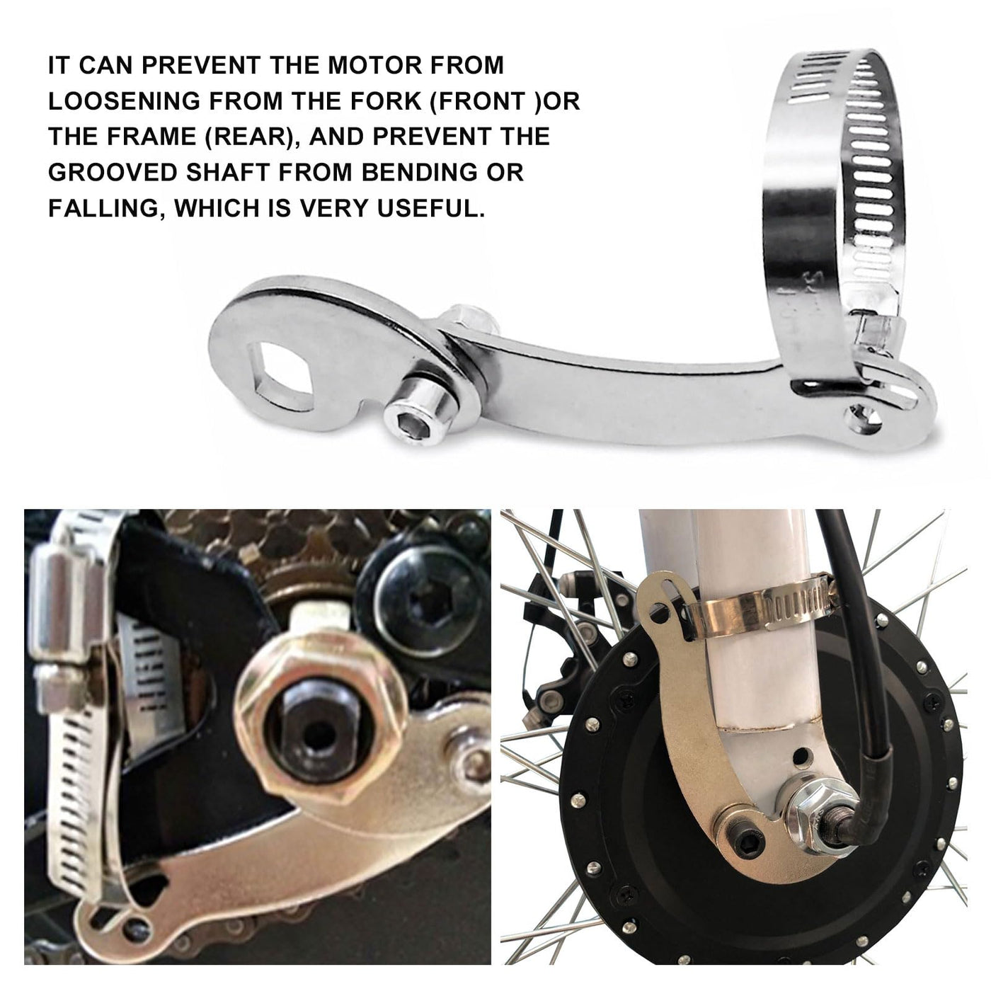 kingsea 2pcs Torque Arm Conversion Kit, M14 Durable Universal Electric Bike Conversion Kit as Bike Accessories Kit for Electric Bicycle Front or Rear Hub Motors