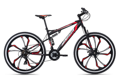 KS Cycling Mountainbike Fully 27,5" Scrawler Schwarz-Rot RH 46