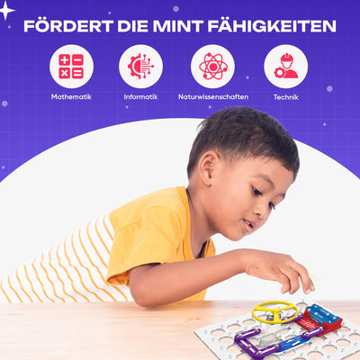 noDNA Elektronik Baukasten Kinder - 300 spannende Experimente für Kinder ab 8 Jahren, Elektro Experimentierkasten ab 8 Jahre inkl. Lernquiz & bebildeter Anleitung – Elektrobaukasten
