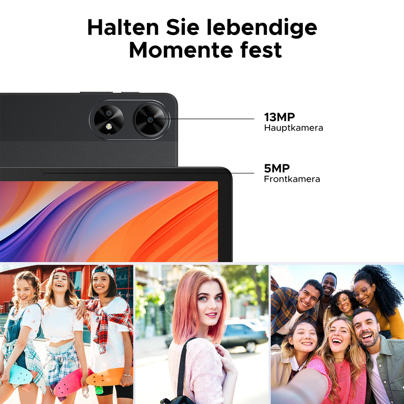 DOOGEE TAB G6+ Android 15 Tablet 11 Zoll, FHD+, 32GB RAM + 256GB ROM, 8000mAh Akku, Gemini AI, 4G LTE, Unisoc T7280 Octa-Core, Widevine L1, Tablet mit Tastatur/Stift/SIM Card Slot/Maus/Hülle