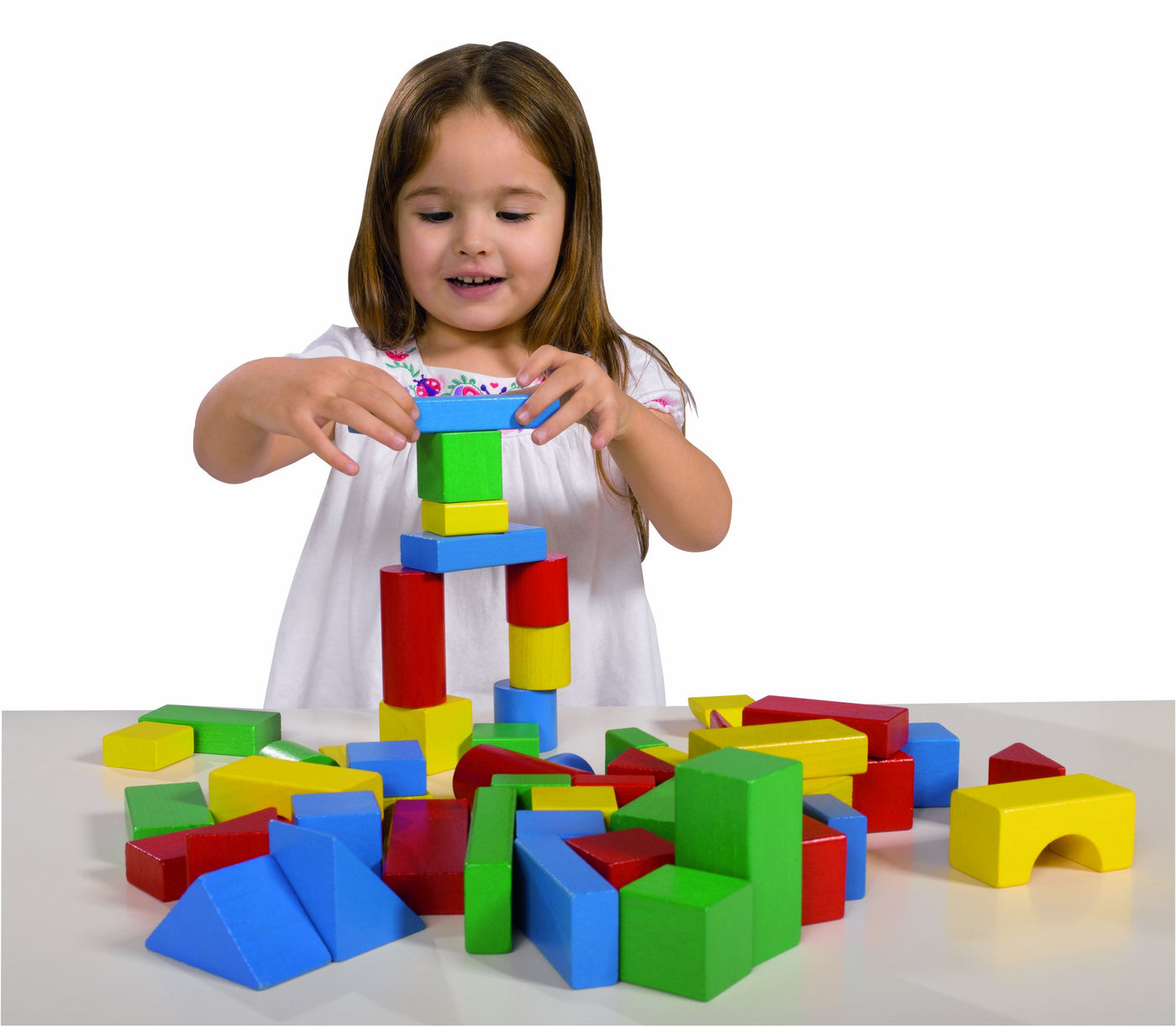 Eichhorn 50 extra große Baby Holzbausteine in der Aufbewahrungsbox mit Kordel, für Kinder ab einem Jahr