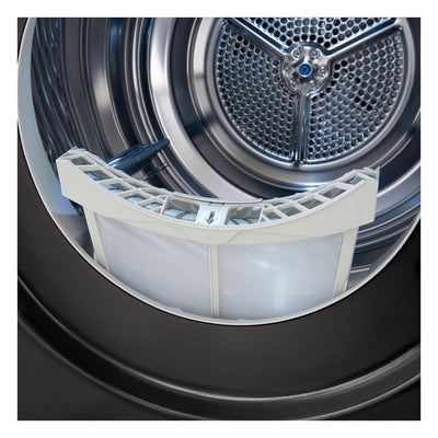 LG RT80V9B, Klasse A+++,Trockner 8 kg, Wärmepumpentrockner mit Kurzprogramm, Trockensensor, Trommelmaterial aus Edelstahl, 60 x 69 x 85 cm ꟷ Schwarz