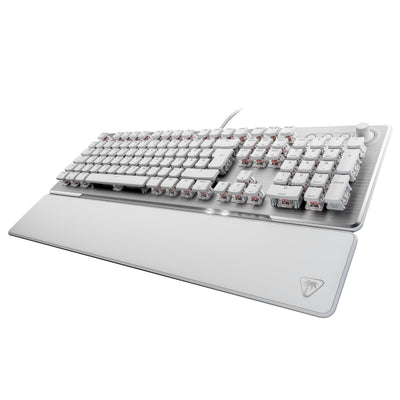 Turtle Beach Vulcan II – Mechanische PC Gaming-Tastatur, Titan II-Schalter, anpassbare beleuchtete RGB-Tasten, abnehmbare Handballenauflage, Aluminiumplatte – Weiß