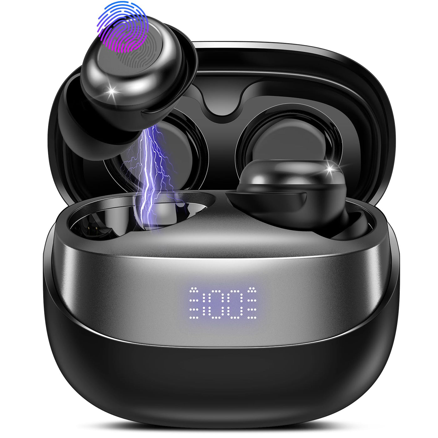 DUSONLAP Bluetooth Kopfhörer, Mini In Ear Kopfhörer Kabellos Bluetooth 5.4 HiFi Immersiv Sound, 47Std Spielzeit Schlafkopfhörer mit Passiver Geräuschmaskierung, LED-Anzeige, IPX7 Wasserdichte Ohrhörer