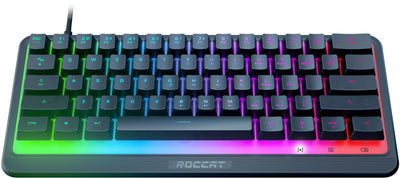 Roccat Magma Mini – 60% RGB-Gaming-Tastatur mit 5 programmierbaren Beleuchtungszonen, Membran-Tastenschalter, programmierbare Funktionsebenen, Anti-Ghosting, & Auslaufsicherheit, Schwarz
