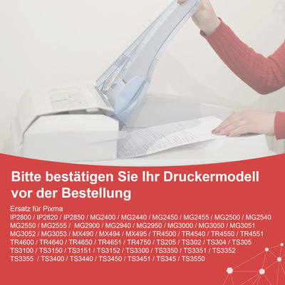 PG 545 CL 546 XL PG-545XL CL-546XL Multipack Ersatz für Canon Druckerpatrone 545 546 XL für Pixma MX495 TR4550 TR4551 MG2550s MG2555s TS3150 TS3151 TS3350 MG3050 MG3051 MG2950 (1 Schwarz 1 Farbe)