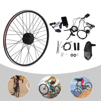 ACROSSPART 28"/29"/700C E-Bike Umbausatz, Elektrofahrrad Umbausatz Vorderrad 36V 250W, Ebike Vorderrad Umbausatz Kit mit LCD Funktion, V-Bremse/Scheibenbremse, Bürstenloser Motor Fahrrad Umbausatz
