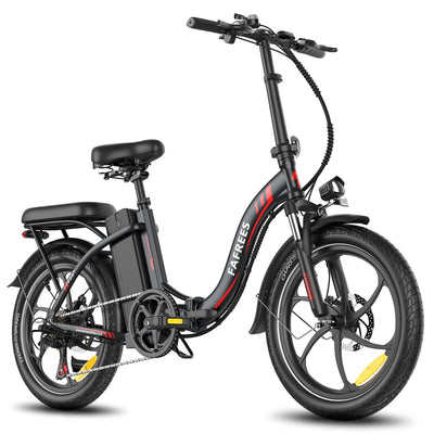 Fafrees E-Bike Klapprad 20 Zoll, Elektrofahrrad mit 36V 20AH Akku, 75-90km Reichweite, 250W Motor, IP54 & Federung, E-Bike Damen/Herren, Faltbar, LCD-Display, 3 Fahrmodi (F20+, Schwarz)