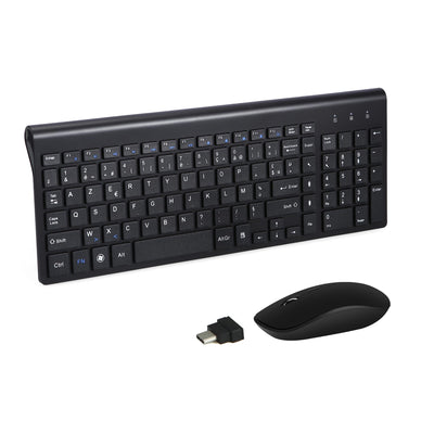 Kombination aus kabelloser Tastatur und Maus, USB C, Tastatur und Maus, volle Größe, Typ C, kompatibel mit Win 7/8/10, MacBook Pro/Air, Laptop, PC